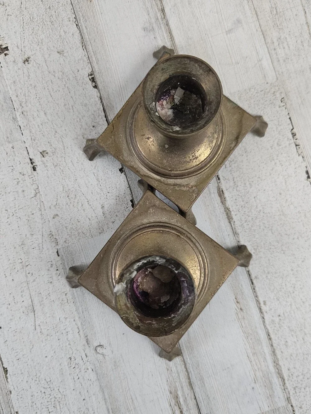 Pair Of Vintage Brass 3.75